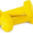 Yes4All Neoprene Coated Dumbbell Hand Weight Sets of 2 - Multiple Weight Options with 15 Colors, Anti-roll, Anti-Slip, Hexagon Shape