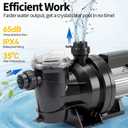 In/Above Ground Pool Pump High Flow Self Primming Swimming Pool Pump, 115V High Efficiency Pump for Above Ground Pools Pond Hot Tubs Spas, 7FT Power Cord, Quiet Operation (1.1 HP, 3962 GPH)