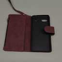 ZZXX for Google Pixel 6A Case Wallet with RFID Blocking Card Slot Premium Soft PU Leather Zipper Flip Folio with Wrist Strap Kickstand Protective Cover for Pixel 6A Wallet Case(6.1 inch Wine Red)