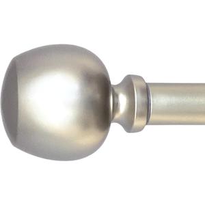 Morena II 18-36 Inch Adjustable Curtain Rod Set, 1 Inch Diameter in Nickel