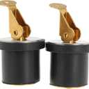 Boat Plug 7/8 Inch Brass Boat Drain Plug Snap Handle Plug Deck Plug for Boat Marine (7/8inch-2)