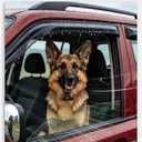 Outside-Mount Window Rain Guards Fit for 2019-2026 Chevy Silverado & GMC Sierra Crew Cab, Extra Durable Window Visors Deflector, Dark Smoke, Vent Shades for 19-26 1500 2500HD 3500HD Crew Cab