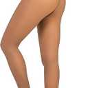 HONGTEYA 1 Pairs Fleece Lined Tights Women - Warm Sheer Pantyhose Fake Translucent Tights Winter Thermal Leggings (US, Alpha, Small, Regular, Regular, Fake Translucent Black+Nude)