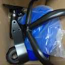 Rolling Shop Stool with Wheels,Mechanic Garage Stool Chair with Adjustable Height 15.55"-18.3",Heavy Duty Swivel Roller Seat for Garage,Salon and Tattoo Beauty, Blue