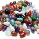 40 Pcs Healing Loose Beads Faceted Water Drop Shape Natural Multicolor Stone Pendants Crystal for Jewelry Making DIY Craft
