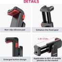 Phone Tripod Mount Holder for iPhone - ULANZI ST-06S Camera Hot 2 Cold Shoe Phone Mount Compatible for iPhone Android Sony Canon DJI Ronin S/SC Zhiyun Gimbals