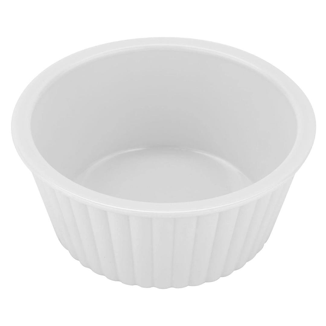 G.E.T. ER-404-W White 4 oz. Fluted Ramekin, Break Resistant, White (Pack of 12)