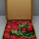Hawesome 12PCS Artificial Silk Flowers Realistic Roses Bouquet Long Stem for Home Wedding Decoration Party A-Red -1 (6 Flowers 6 Buds)