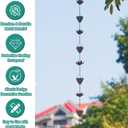 Lotus Rain Chains for Gutters, Rain Chains with 8 Cups, Adjustable Rain Catcher Chain for Outside, Replacement Downspout for Gutters, Eaves, Drainage