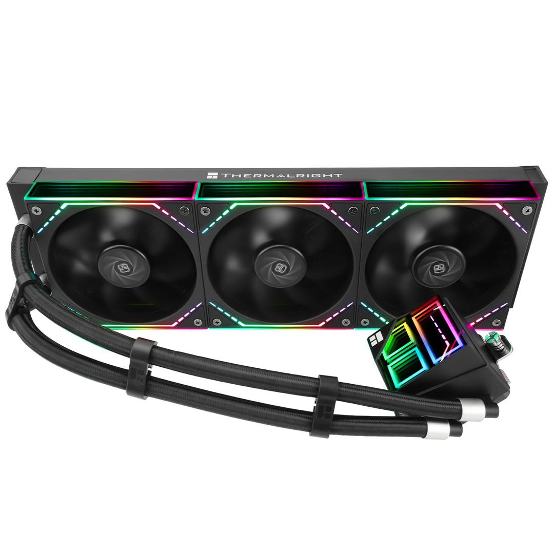 Thermalright Frozen Infinity 360 Black CPU Water Cooler,360 Aio CPU Cooler,Triple TL-M12 PWM Fans,Infinity Mirror CPU Cooling,for AM4/AM5,Intel LGA1851/1700/1150/1151/2011
