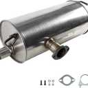 Stainless Steel Exhaust System Kit compatible with Toyota Sienna 2004-2006 3.3L, Resonator Pipe, Muffler, Tailpipe, FWD Only, Gasket and Clamps Included