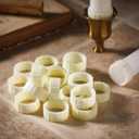 100 Pack Rubber Taper Candle Hugger Grips Rings Holders Stay Put Candle Grips Inserts Keep The Bougie Upright and in Place for Taper Bougie Cups