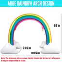 Inflatable Rainbow Cloud Sprinkler Toys, 8 x 5.5 Ft Summer Sprinkler Backyard Water Park Supply for Kids