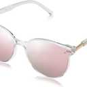 SOJOS Sunglasses Womens Trendy 2025 Classic Round Retro Vintage Shades Large Frame Sunnies SJ2067 (Clear)