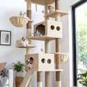 Globlazer S74G 74in Tall Cat Tree for Indoor Cats Large Adult, Beige
