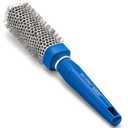 Bio Ionic BlueWave Round Brush, NanoIonic Conditioning Hair Brush with Crimped Bristles for Tension, Soft-Touch Easy Grip Handle - Professional Styling Brush