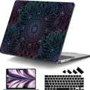 DONGKE for M4 MacBook Air 13.6 Inch Case 2025 2024 2023 2022 Model A3240 A3113 A2681 M3 M2 Chip, Plastic Hard Shell Case Cover with Touch ID for MacBook Air 13 Inch M4 - Colorful Mandala
