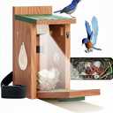 Bluebird Bird House with Camera,Metal Roof,1080P Birdhouse for Outside with Night Vision, Birdhouse with Camera APP Control, 2.4G WiFi App to Observe Bird Activities(A)