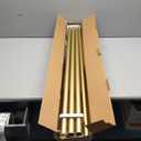 Heavy Duty Iron Curtain Rod for Windows, 66 to 120 inches adjustable, 1 inch diameter, Satin Brass