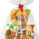 Belinlen 20 Pack Extra Large Cellophane Bags,35x47 Inch Clear Basket Bags,OPP Plastic Cellophane Wrap for Gift Baskets