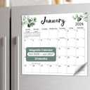 Aesthetic 2025-2026 Magnetic Calendar for Refrigerator, 21-Month Fridge Calendar Magnet from October 2025 to June 2027, Greenery Design for Easy Organizing