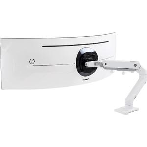 Ergotron HX HD Premium Heavy Duty Gaming Monitor Arm, Single Monitor Desk Mount for 1000R Curved Ultrawide Monitors Up to 49 Inches, 28 to 42 lbs, VESA 75x75mm or 100x100mm HD Pivot, White