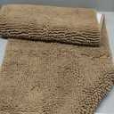 Smiry Dog Door Mat for Muddy Paws 47x20, Absorbs Moisture and Dirt Doormat, Non-Slip Washable Quick Dry Chenille Front Door Mat Indoor Entrance, Entryway Carpet for Inside Floor, Camel