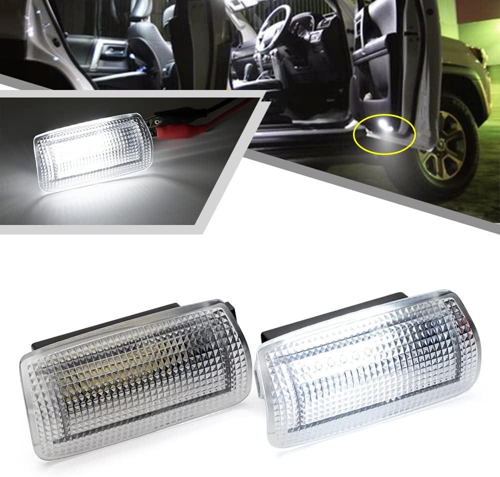 2Pcs LED Courtesy Door Light for Toyota 4Runner Camry Prius Tundra Sienna Avalon Lexus IS ES GS LS RX GX LX Powered by High Power SMD Xenon White LED Error Free