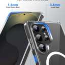 for Samsung Galaxy S25 Ultra Case Clear with Invisible Kickstand, [Fit for Magsafe][Anti-Yellowing], Anti-Slip Military Grade Shockproof Protective Magnetic Phone Case, Clear Stand