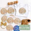 6 x Hadley Designs 20 Monthly Milestone Stickers for Baby Boy or Girl, Monthly Markers for Newborn Photos, Cute Month Labels for Growth Tracking, Gender Reveal or Shower Gift (Rustic)