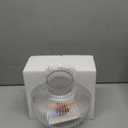 YANWE1 Round Glass Vase, Flower Vases for Bouquet, Ribbed Glass Vases for Flowers, Small Clear Vase for Living Room, Office, Coffee Table, Shelf, Wedding, 6 Inches