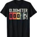 Funny 65 Years Old Oldometer Vintage 65th Birthday Odometer T-Shirt M Black