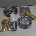 2026 Graduation Decorations Party Supplies-Graduation Plates and Napkins,Navy Blue Graduation Decorations 2026 Tableware Class Of 2026 Grad Paper Plates and Napkins for Congrats Grad Party