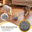 Moving Cat Toy Cat Mouse Toy with Automatically Wagging Tail Plush Mouse Toys for Cats 2026 Upgraded Interactive Cat Toy Squeaky Mouse