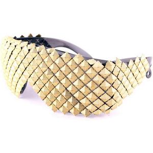 Punk Rocker Large Shield Spike Fashion Novelty Party Dance Sunglasses
