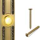 Dreyoo Lighted Metal Doorbell Push Button, Universal Garage Door Opener Switch with LED Light Compatible with Most Wire Doorbell Chimes, Transformer, Ringers, Buzzers(Retro Style)