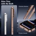 Designed for iPhone 17 Pro Case Magnetic, Compatible with Magsafe, Camera Control Button, Camera Lens Protector, Clear Soft TPU Plated Phone Case for iPhone 17 Pro, Brown