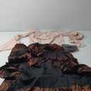 Verceco Pirate Costume Women Outfit with Renaissance Pirate Shirt Skirt Corset Waist Belt Women's Halloween Pirate Costumes (Beige+Brown, L)