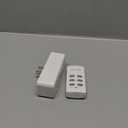 Remote Control Outlet with 2 Independent Control Sockets, Wireless Remote Light Switch Set, Remote Outlet Plug Up to 100 FT Range, 15A/1875W, White (1 Outlet + 1 Remote)