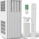 Garvee 8000 BTU Portable Air Conditioner, 3-in-1 Cooling, Dehumidifying & Fan for Rooms Up to 350 Sq. Ft | Quiet Sleep Mode | Energy-Saving 24-Hr Timer | AC Unit w/Remote & Full Window Kit, White | for Rooms Up to 350 Sq. Ft | Quiet Sleep Mode | Energy-Saving 24-Hr Timer | AC Unit w/Remote & Full Window Kit, White