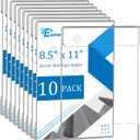 EHWINE 10 Pack 8.5x11 Wall Mount Acrylic Sign Holder, Wall Signs Photo Menu Flyer Display Holders, Plastic Clear Acrylic Frames for Office Home Hotel Business Store (with Adhesive Tape)