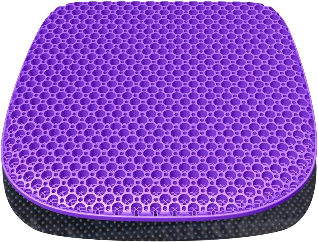 Gel Seat Cushion for Long Sitting Seat Pad For Car Office Chair Wheelchair | Cool & Breathable & Comfortable,Purple Gel Seat Cushion For Car,Chair,Car Seat Cushion Gel Seat Pad For Hip Pain