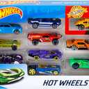 Hot Wheels Set of 10 1:64 Scale Toy Trucks and Cars for Kids and Collectors