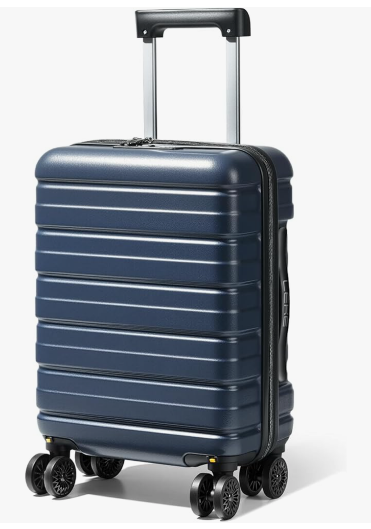 Lekesky 16 Inch Underseat Carry On Luggage Airline Approved, Hard Shell Suitcase with TSA Lock, Lightweight Spinner Wheels Durable ABS Compact Carry-On for Travel Weekend Trips Men Women, Blue