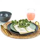 Zak Designs Melamine Dinnerware Set, 12-Piece, Service for 4, American Conventional (Grey)