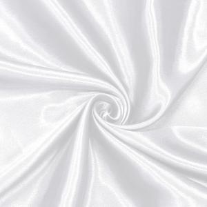 Homiest White Satin Fabric by The Yard, 5 Yards x 58 Inch Charmeuse Satin Fabric Silky & Shiny Cloth Fabric, Smooth Bridal Satin Fabric for Wedding Dress, Clothing Making, DIY Crafts, Sewing