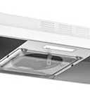 FIREGAS Range Hood 36 inch Under Cabinet, Ducted/Ductless Convertible Kitchen Hood, White Painted Stainless Steel Vent Hood with LED Light,2 Speed Exhaust Fan