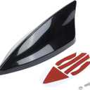 Shark Fin Antenna, AM/FM Signal Roof Aerial Universal for Car Auto SUV Truck ABS Material with Adhesive Base Pearlescent Black