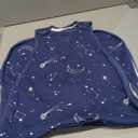 Merino Wool & Organic Cotton Sleep Sack 2-Way Zipper Adjustable Universal Size Sleeping Bag for Baby Year-round Use (Night Sky) 2-24M