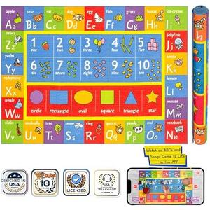 KC Cubs ABC Alphabet, Numbers & Shapes Educational Learning & Fun Game Play Area Rug for Kids Bedroom, Toddler Classroom and Baby Playroom KC Cubs ABC Alphabet, Numbers & Shapes Educational Learning & Fun Game Play Area Rug for Kids Bedroom, Toddler Classroom and Baby Playroom